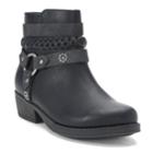 So&reg; Dakota Girls' Ankle Boots, Size: 3, Black