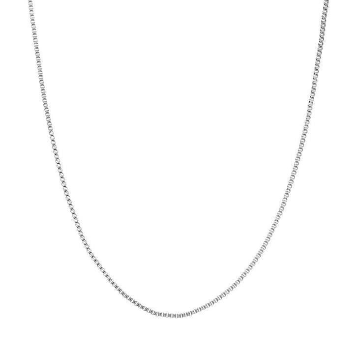 Blue La Rue Stainless Steel Box Chain Necklace - 18 In, Women's, Size: 18, Silver