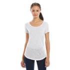 Juniors' So&reg; Short Sleeve Scoopneck Tee, Teens, Size: Small, White