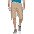 Big & Tall Unionbay Cordova Messenger Belted Cargo Shorts, Men's, Size: 50, Brown