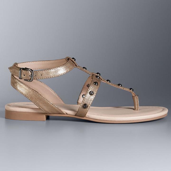 Simply Vera Vera Wang Joyce Women's Sandals, Size: 7, Natural