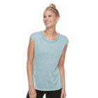 Women's Tek Gear&reg; Performance Cap Sleeve Tee, Size: Medium, Turquoise/blue (turq/aqua)