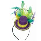 Adult Mardi Gras Feathered Costume Headband, Multicolor