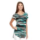 Women's Apt. 9&reg; Tunic Tee, Size: Small, Turquoise/blue (turq/aqua)