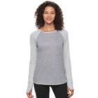 Women's Tek Gear&reg; High-low Long Sleeve Tee, Size: Medium, Grey