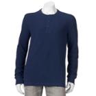 Men's Sonoma Goods For Life&trade; Classic-fit Slubbed Thermal Henley, Size: Small, Blue
