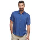 Men's Caribbean Joe Casual Fiji Floral Button-down Shirt, Size: Large, Blue