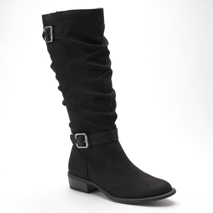 Sonoma Goods For Life&trade; Doris Women's Tall Slouch Boots, Size: Medium (6.5), Black
