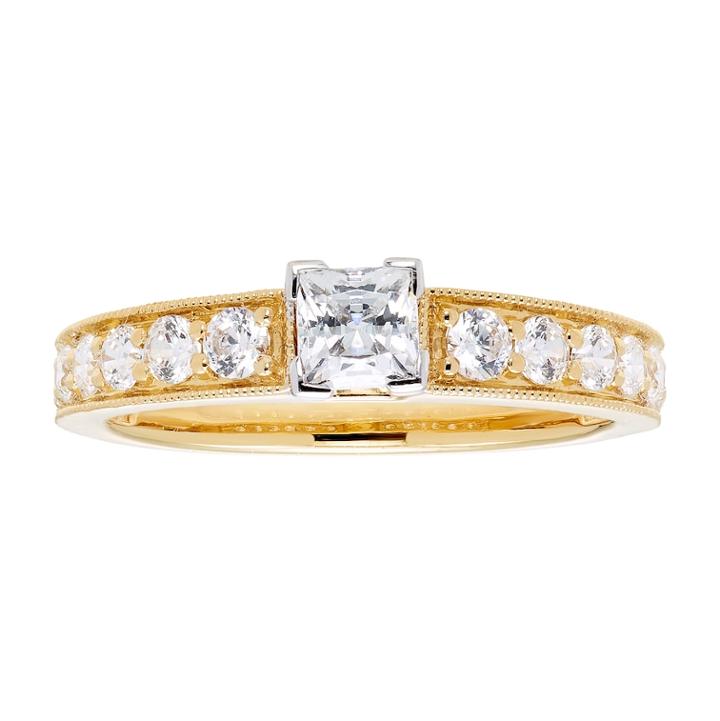 14k Gold 1 Carat T.w. Igl Certified Diamond Princess Cut Engagement Ring, Women's, Size: 10, White