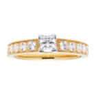 14k Gold 1 Carat T.w. Igl Certified Diamond Princess Cut Engagement Ring, Women's, Size: 10, White