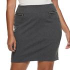 Juniors' Plus Size Joe B Zipper Pocket Skirt, Teens, Size: 1xl, Grey (charcoal)