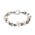 Simply Vera Vera Wang Simulated Pearl Chain Toggle Bracelet, Women's, White