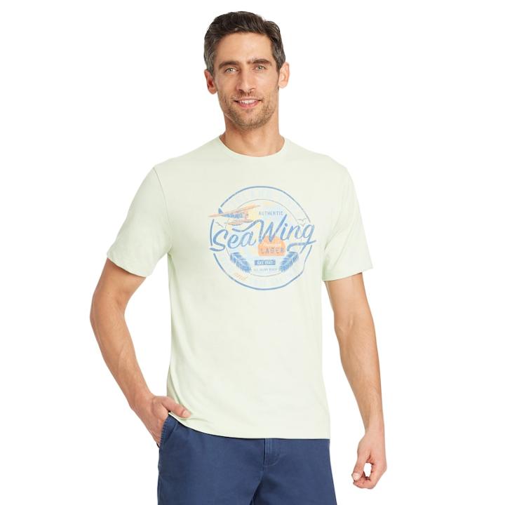 Men's Izod Nautical Graphic Tee, Size: Small, Med Green