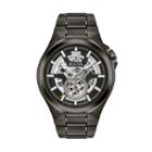 Bulova Men's Stainless Steel Automatic Skeleton Watch, Grey