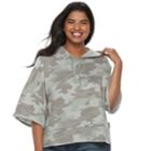 Juniors' Plus Size So&reg; Hooded Crop Sweatshirt, Size: 2xl, White