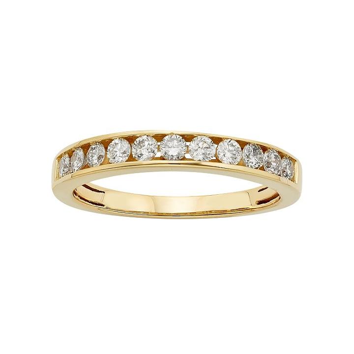 Igl Certified Diamond Wedding Ring In 14k Gold (1/2 Carat T.w.), Women's, Size: 7, White