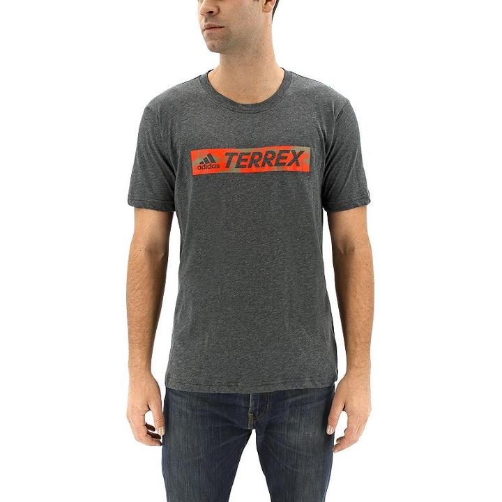 Men's Adidas Classic-fit Terrex Logo Performance Tee, Size: Xl, Grey
