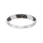 Sterling Silver 1/2 Carat T.w. Black & White Diamond Ring, Women's, Size: 9