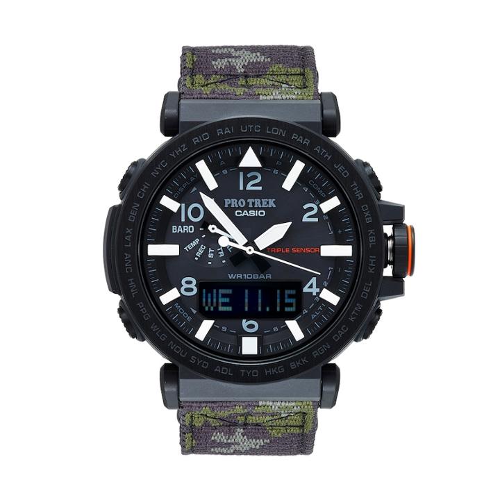 Casio Men's Pro Trek Triple Sensor Analog-digital Tough Solar Watch & Interchangeable Band Set - Prg650ybe-3, Size: Xl, Black