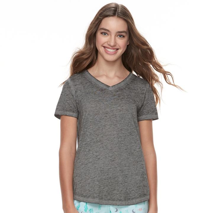 Juniors' So&reg; Burnout Tee, Teens, Size: Small, Med Grey