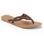 Sonoma Goods For Life&trade; Braided Flip-flops, Women's, Size: Medium, Brown