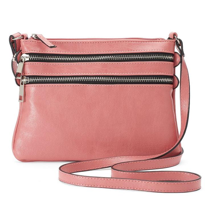 Mondani Rhodes Double Zip Crossbody, Women's, Med Orange