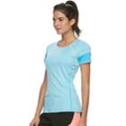 Women's Fila Sport&reg; Melange Mesh Inset Tee, Size: Small, Med Blue