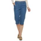 Petite Croft & Barrow&reg; Classic Pull-on Capris, Women's, Size: 6 Petite, Med Blue