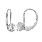 Renaissance Collection 10k White Gold 1-ct. T.w. Cubic Zirconia Drop Earrings - Made With Swarovski Zirconia, Women's, Yellow