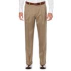 Big & Tall Savane Straight-fit Stretch Crosshatch Pleated Dress Pants, Men's, Size: 44x30, Med Beige