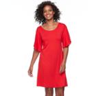 Women's Apt. 9&reg; Flutter Shift Dress, Size: Xl, Med Red
