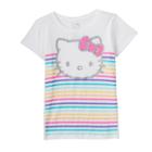 Girls 7-16 Hello Kitty&reg; Rainbow Stripes Tee, Girl's, Size: Large, White