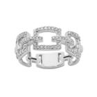 1/3 Carat T.w. Diamond 10k White Gold Chain-link Ring, Women's, Size: 8