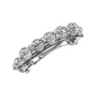 1928 Openwork Beaded Barrette Hair Clip, Women's, Grey