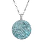 Animal Planet Sterling Silver Crystal Blue Whale Disc Pendant, Women's, Size: 18
