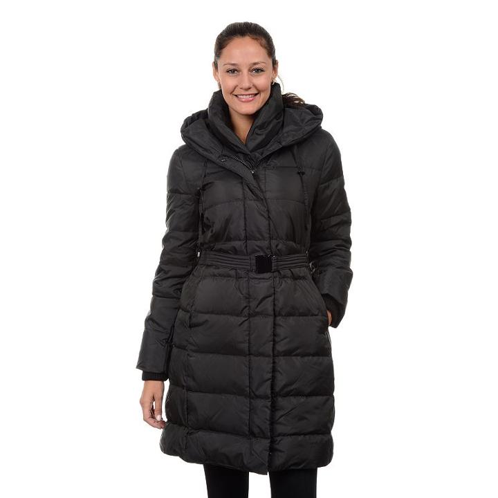 Women's Fleet Street Belted Down Jacket, Size: Xl, Black