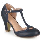Journee Collection Olina Women's Mary Jane Heels, Girl's, Size: Medium (9), Blue (navy)