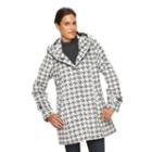 Women's D.e.t.a.i.l.s Houndstooth Faux Wool Walker Jacket, Size: Xl, Other Clrs