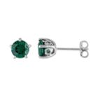 Stella Grace Laura Ashley Sterling Silver Lab Created Emerald Stud Earrings, Women's, Green