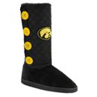 Women's Iowa Hawkeyes Button Boots, Size: Small, Black
