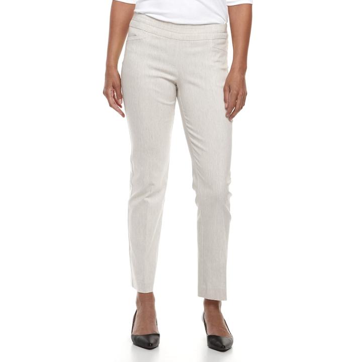 Petite Apt. 9&reg; Brynn Pull-on Straight-leg Dress Pants, Women's, Size: 4 Petite, Lt Beige