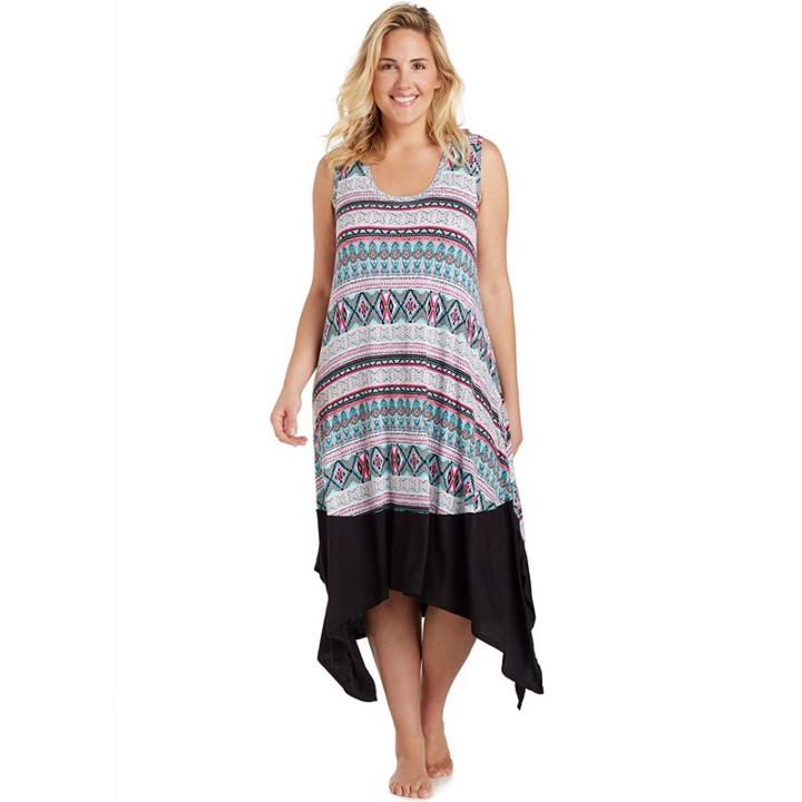 Plus Size Cuddl Duds Pajamas: Color Fusion Tank Maxi Dress, Women's, Size: 1xl, Light Pink
