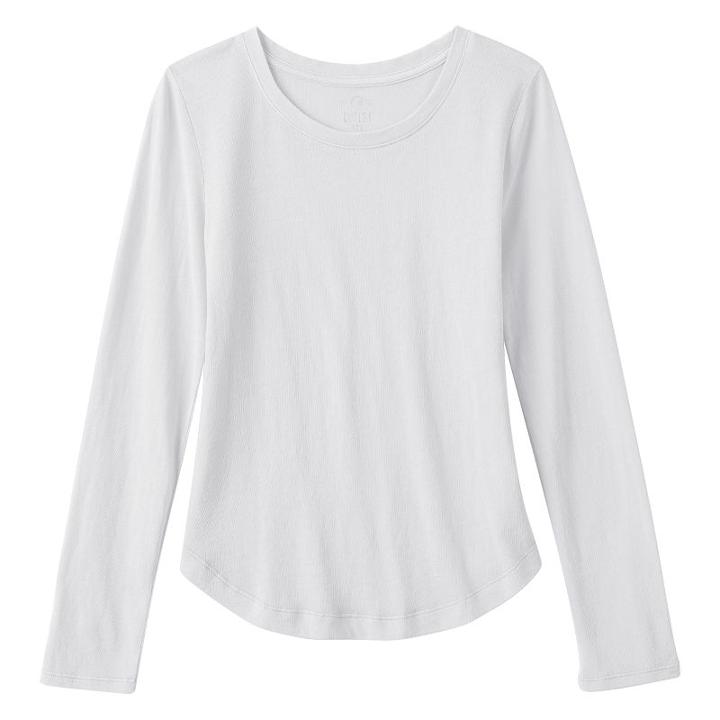 Girls 7-16 So&reg; Perfectly Soft Rounded-hem Tee, Girl's, Size: 16, White