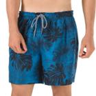 Men's Speedo Solo Voyage Tropical Vaporplus Microfiber Swim Shorts, Size: Medium, Blue (navy)