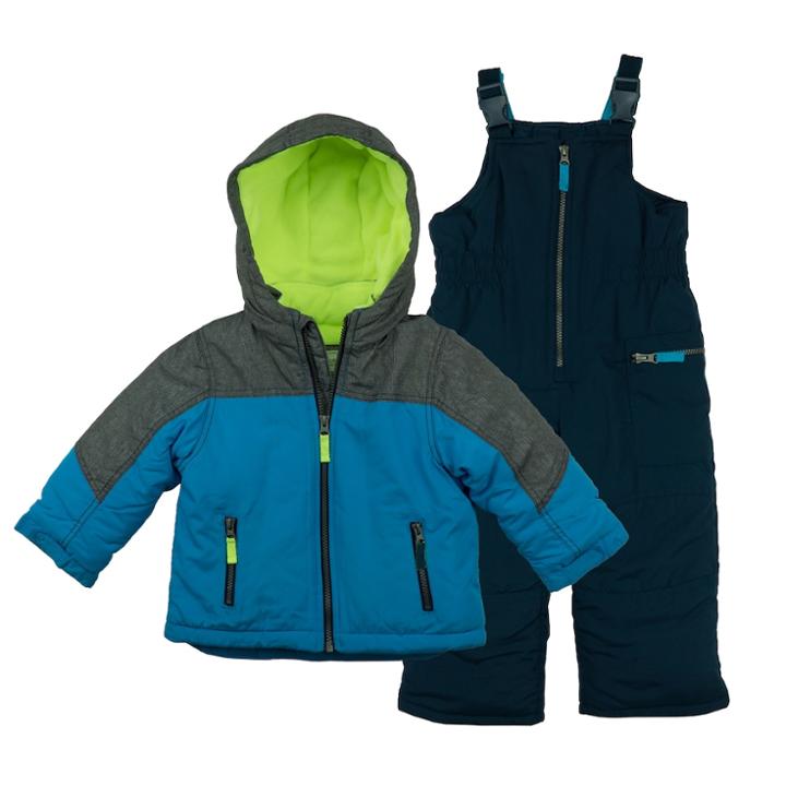Boys 4-7 Carter's Colorblock Jacket & Bib Snowpants Snowsuit Set, Size: 5/6, Blue