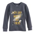 Boys 4-10 Jumping Beans&reg; Explore What's Out There Glow In The Dark Thermal Tee, Size: 5, Dark Grey