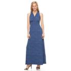 Women's Suite 7 Halter Maxi Dress, Size: 6, Blue
