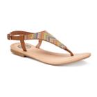 So&reg; Girls' Studded Ankle Strap Sandals, Girl's, Size: 12, Brown
