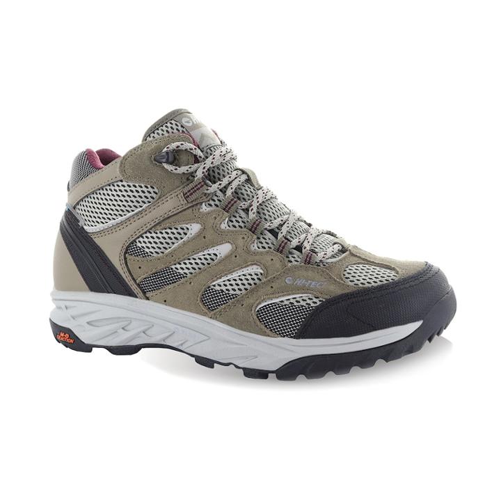 Hi-tec V-lite Wildfire Mid Women's Waterproof Ankle Boots, Size: Medium (9.5), Beig/green (beig/khaki)