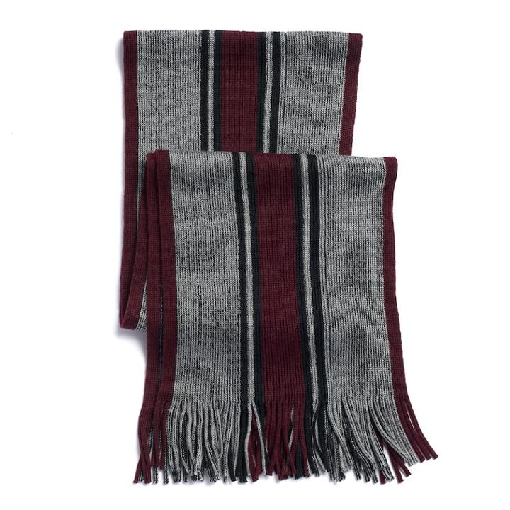Men's Apt. 9&reg; Striped Raschel Scarf, Purple